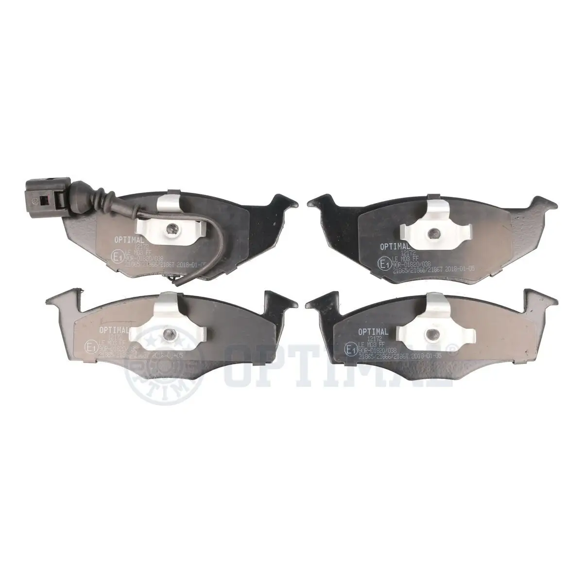 Bremsbelagsatz, Scheibenbremse Vorderachse OPTIMAL BP-12172