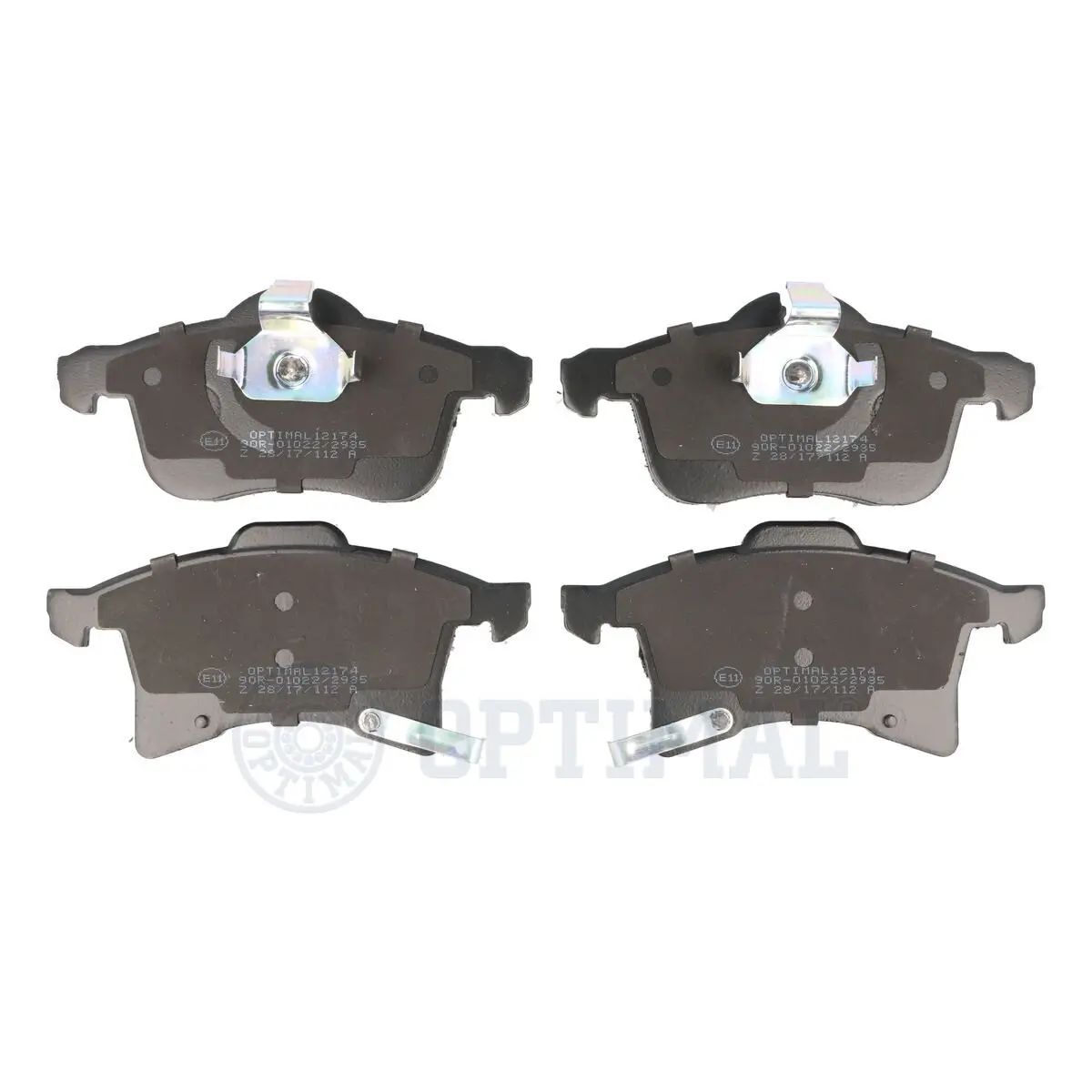 Bremsbelagsatz, Scheibenbremse Vorderachse OPTIMAL BP-12174