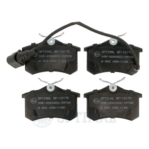 Bremsbelagsatz, Scheibenbremse Hinterachse OPTIMAL BP-12175 Bild Bremsbelagsatz, Scheibenbremse Hinterachse OPTIMAL BP-12175