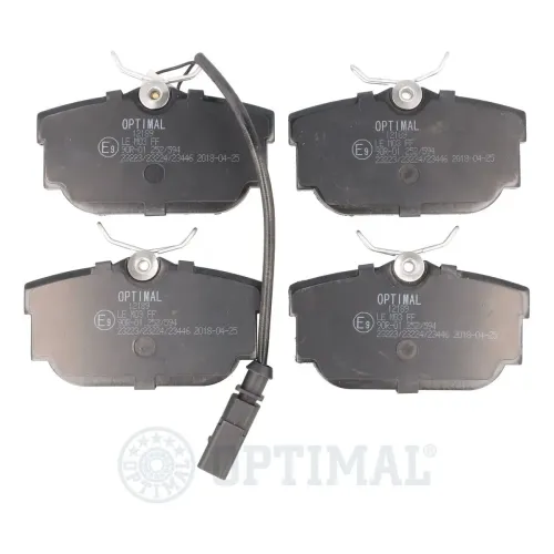 Bremsbelagsatz, Scheibenbremse Hinterachse OPTIMAL BP-12189 Bild Bremsbelagsatz, Scheibenbremse Hinterachse OPTIMAL BP-12189