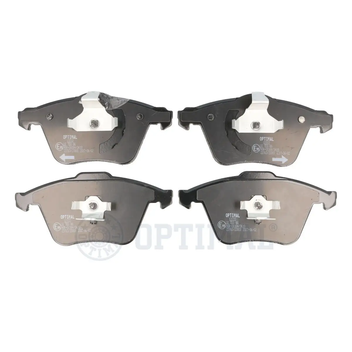 Bremsbelagsatz, Scheibenbremse Vorderachse OPTIMAL BP-12222