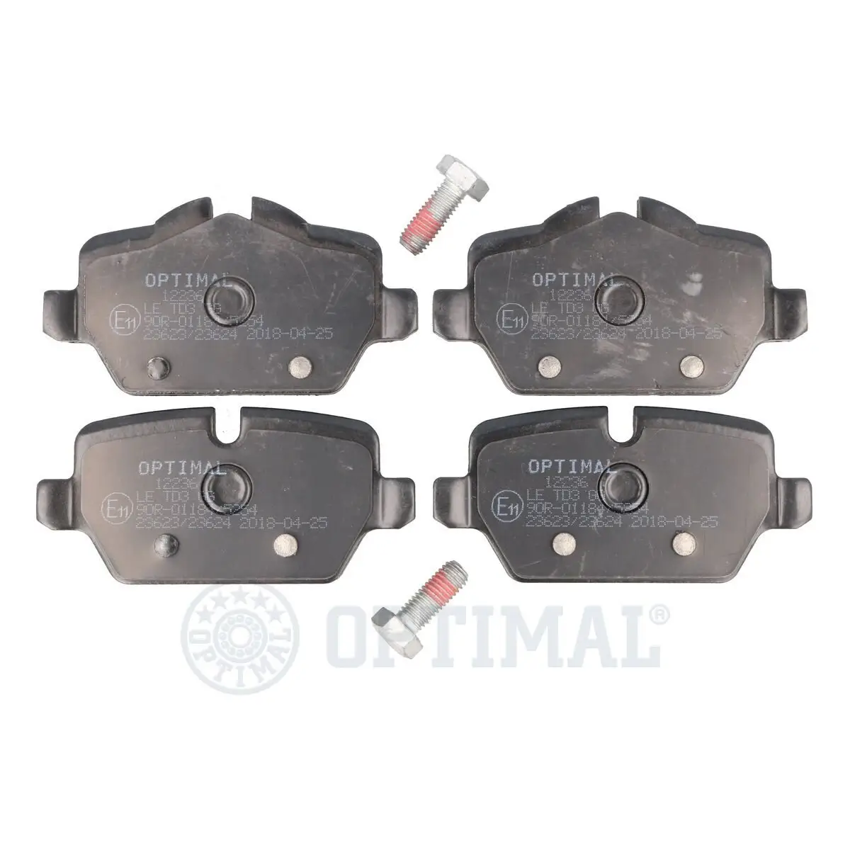 Bremsbelagsatz, Scheibenbremse Hinterachse OPTIMAL BP-12236