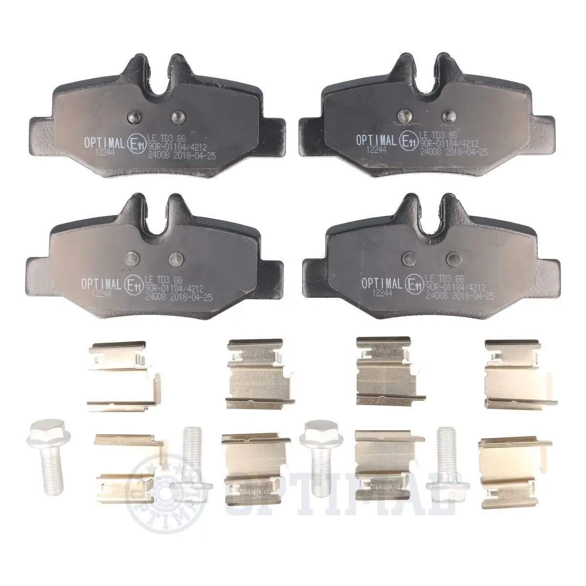 Bremsbelagsatz, Scheibenbremse Hinterachse OPTIMAL BP-12244