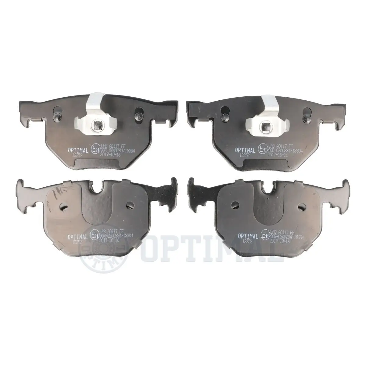 Bremsbelagsatz, Scheibenbremse Hinterachse OPTIMAL BP-12252