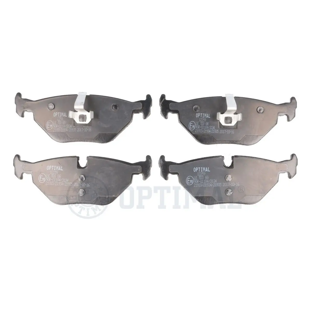 Bremsbelagsatz, Scheibenbremse Hinterachse OPTIMAL BP-12259