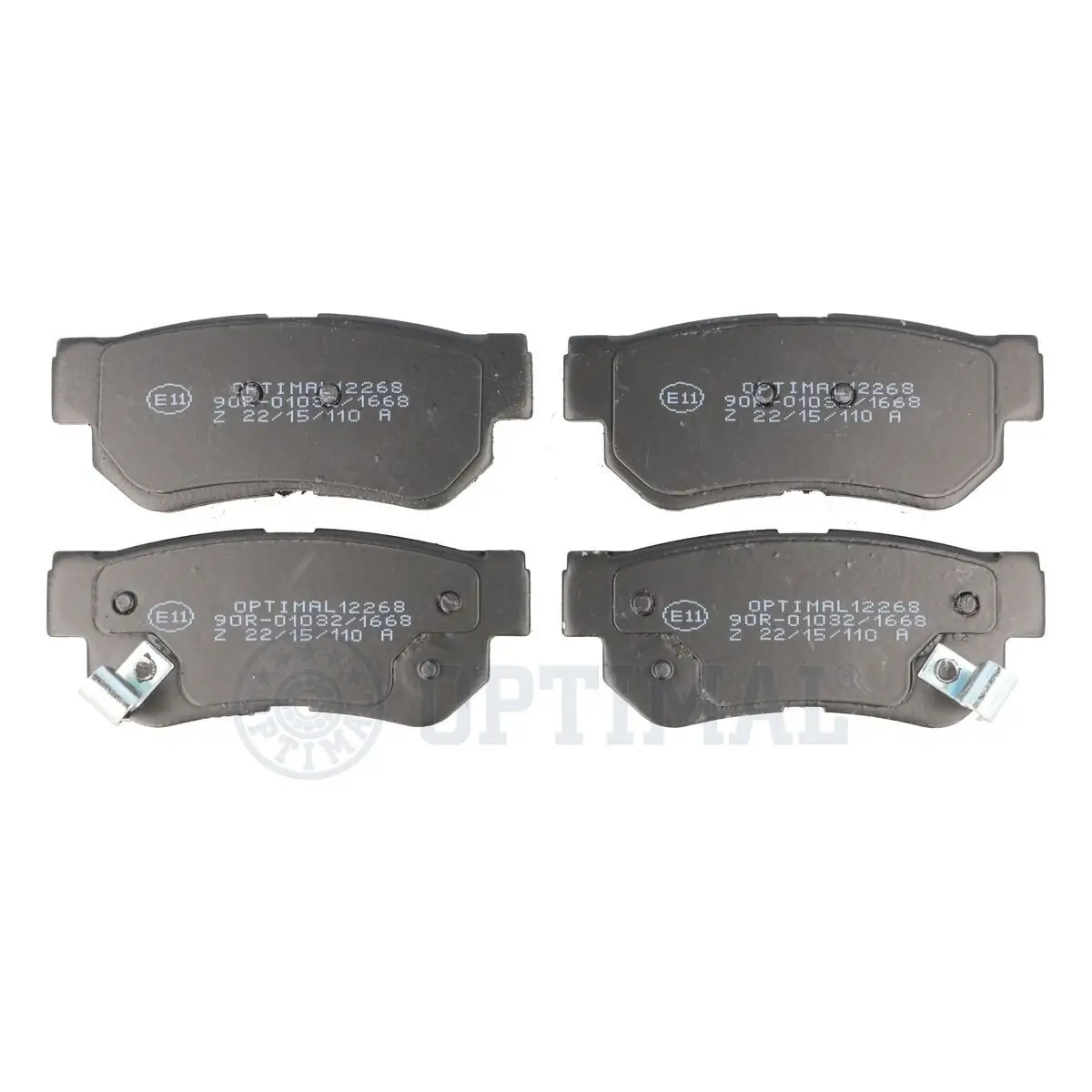 Bremsbelagsatz, Scheibenbremse Hinterachse OPTIMAL BP-12268