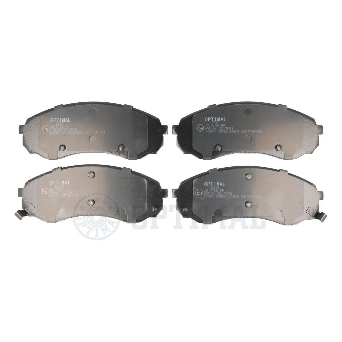 Bremsbelagsatz, Scheibenbremse Vorderachse OPTIMAL BP-12281