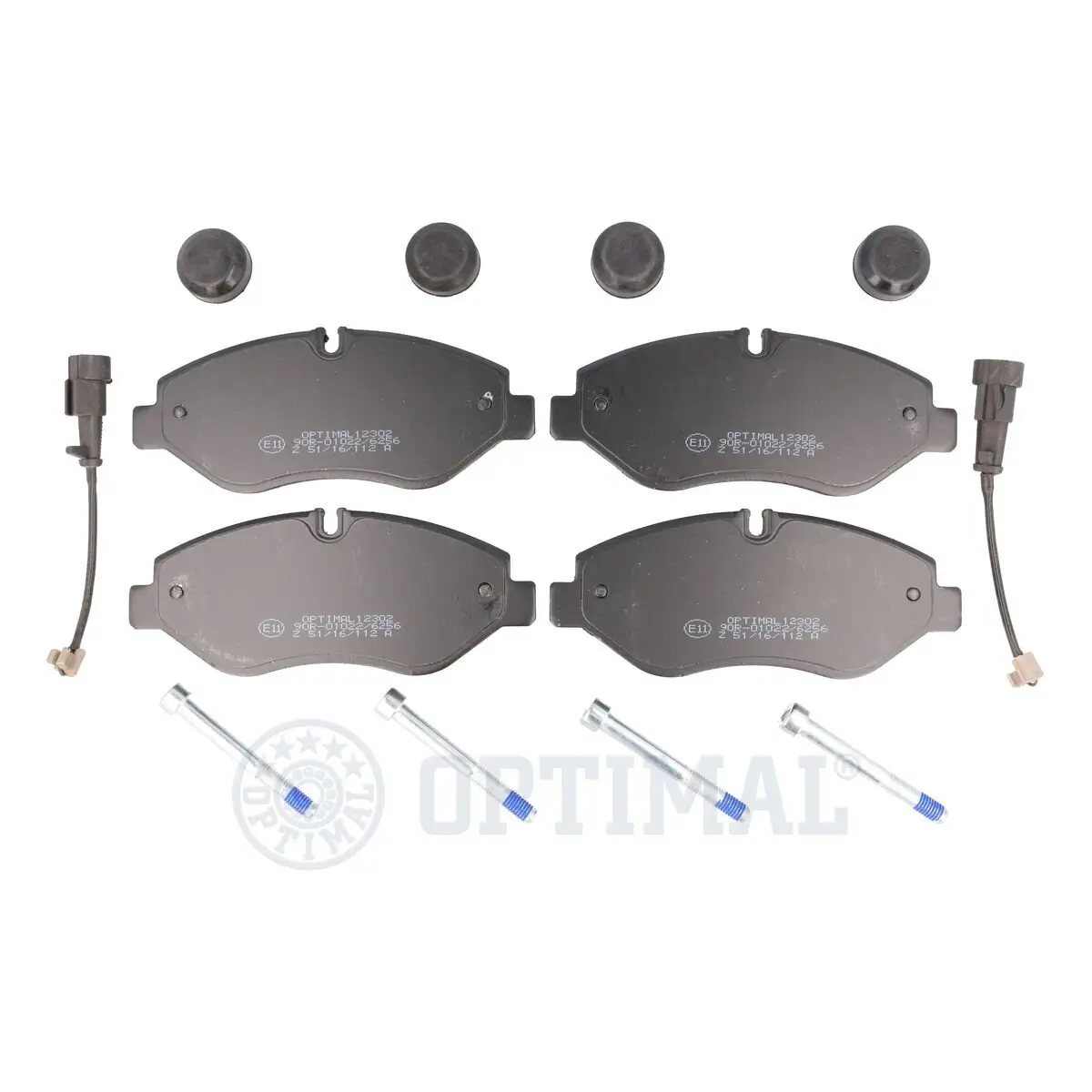 Bremsbelagsatz, Scheibenbremse Vorderachse OPTIMAL BP-12302