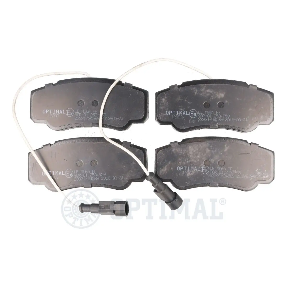 Bremsbelagsatz, Scheibenbremse Hinterachse OPTIMAL BP-12303