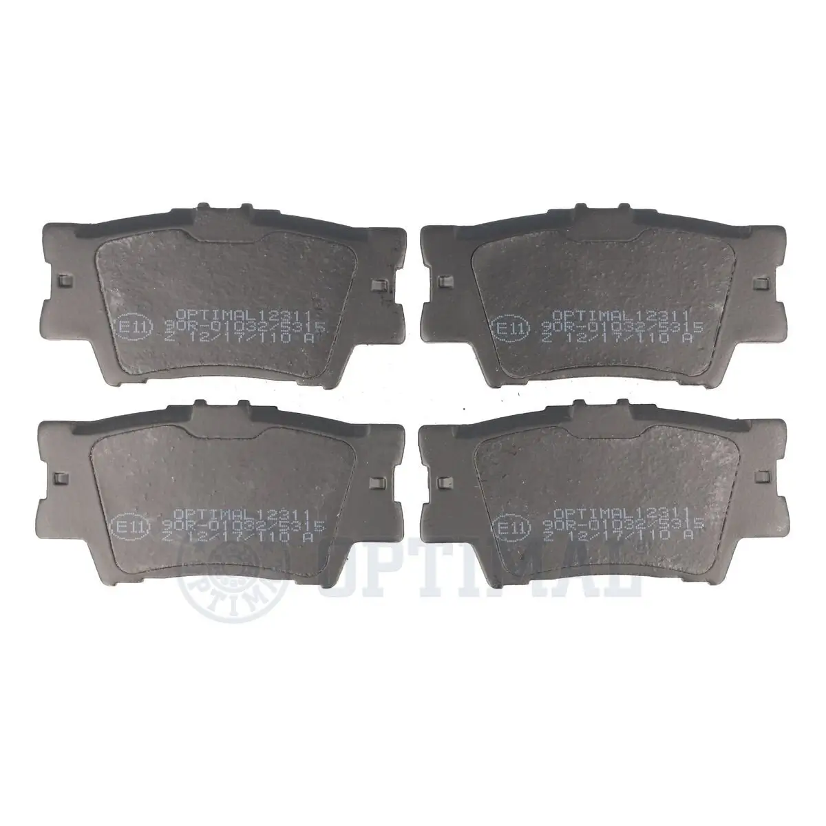 Bremsbelagsatz, Scheibenbremse Hinterachse OPTIMAL BP-12311