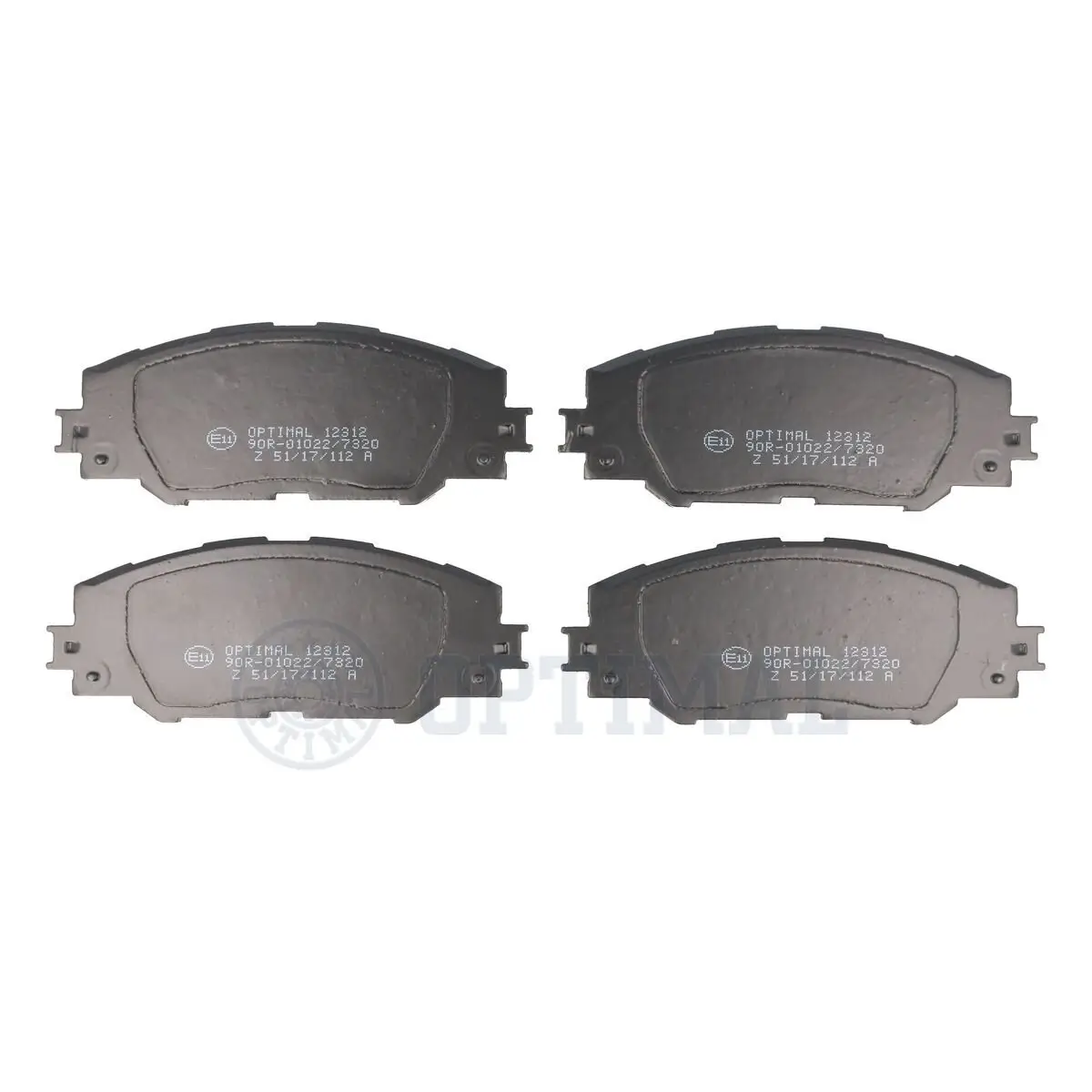 Bremsbelagsatz, Scheibenbremse Vorderachse OPTIMAL BP-12312