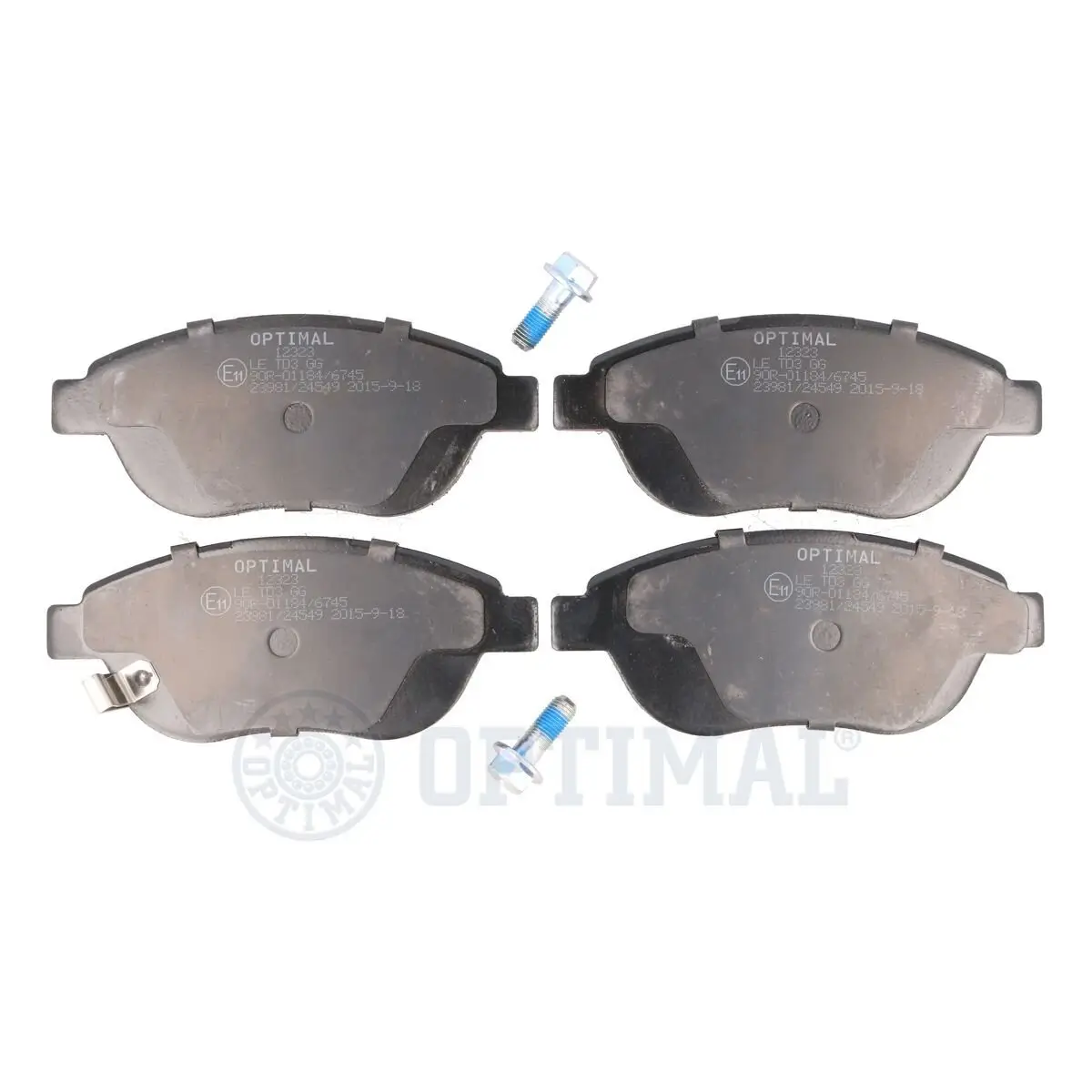 Bremsbelagsatz, Scheibenbremse Vorderachse OPTIMAL BP-12323