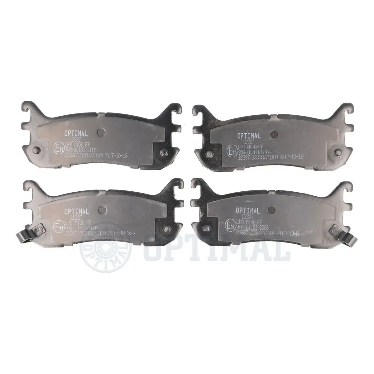 Bremsbelagsatz, Scheibenbremse Hinterachse OPTIMAL BP-12327