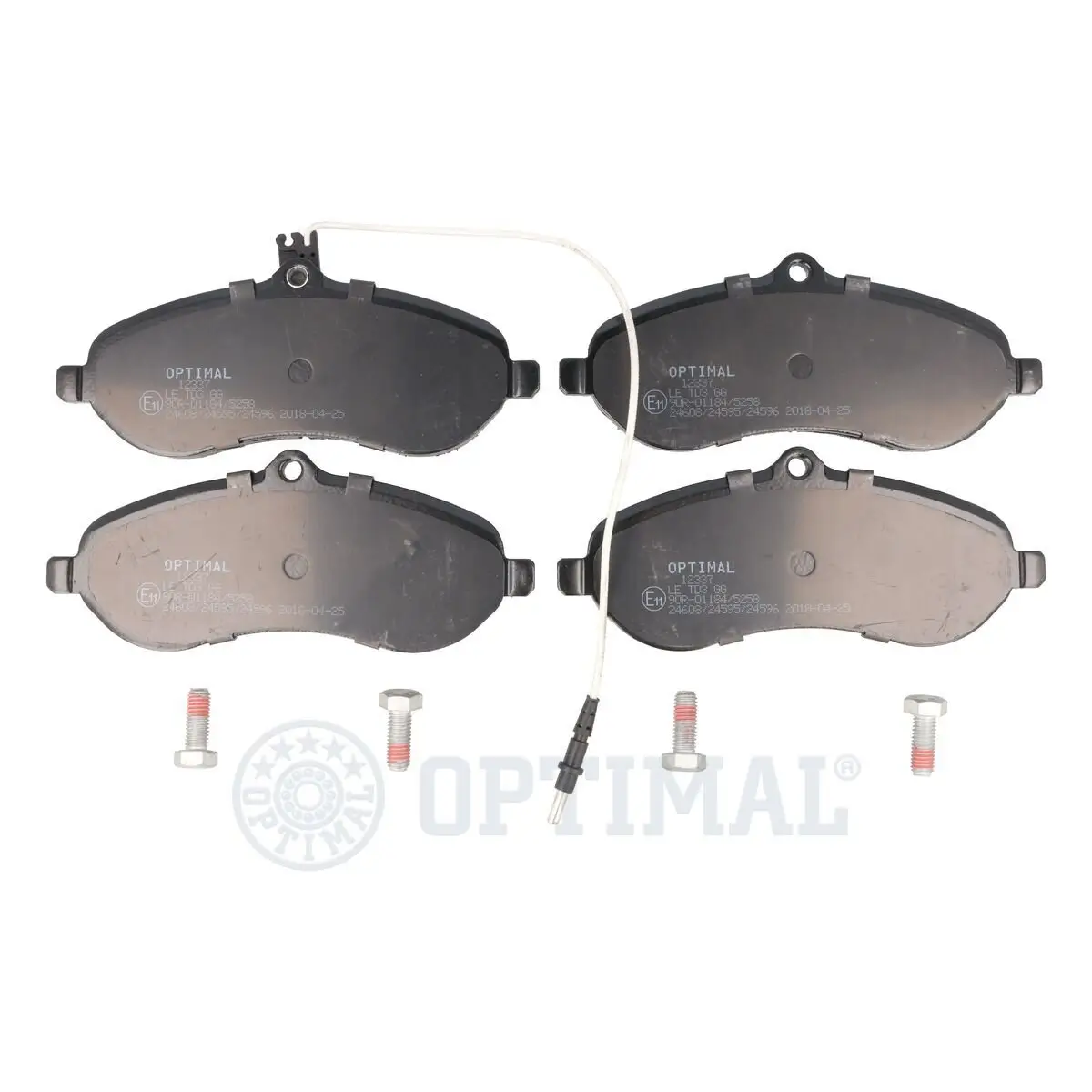 Bremsbelagsatz, Scheibenbremse Vorderachse OPTIMAL BP-12337