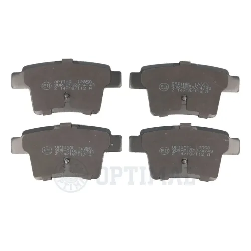 Bremsbelagsatz, Scheibenbremse Hinterachse OPTIMAL BP-12350 Bild Bremsbelagsatz, Scheibenbremse Hinterachse OPTIMAL BP-12350