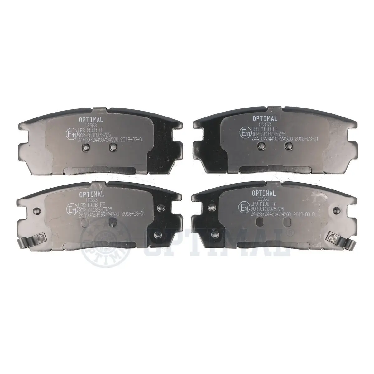 Bremsbelagsatz, Scheibenbremse Hinterachse OPTIMAL BP-12363