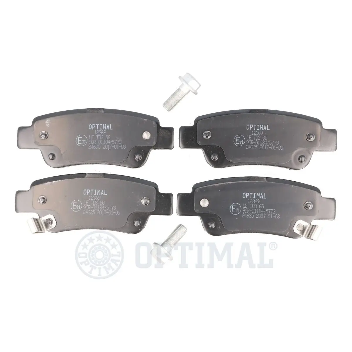 Bremsbelagsatz, Scheibenbremse Hinterachse OPTIMAL BP-12369
