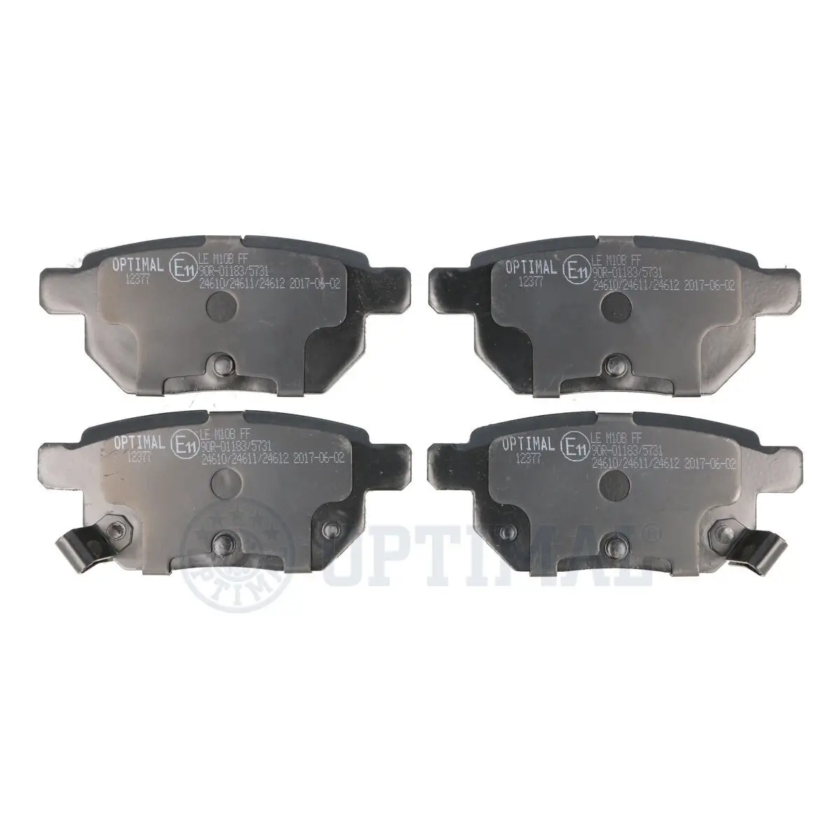 Bremsbelagsatz, Scheibenbremse Hinterachse OPTIMAL BP-12377