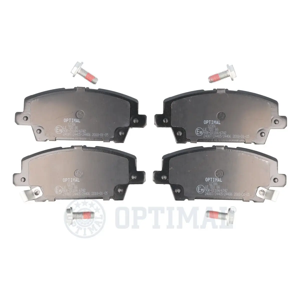 Bremsbelagsatz, Scheibenbremse Vorderachse OPTIMAL BP-12386