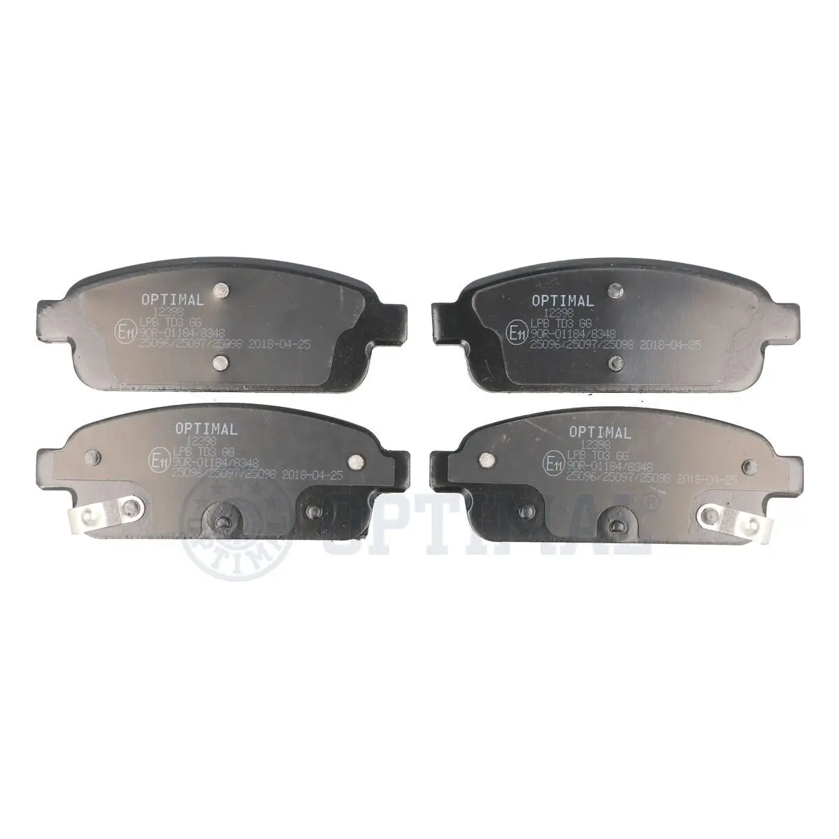 Bremsbelagsatz, Scheibenbremse Hinterachse OPTIMAL BP-12398