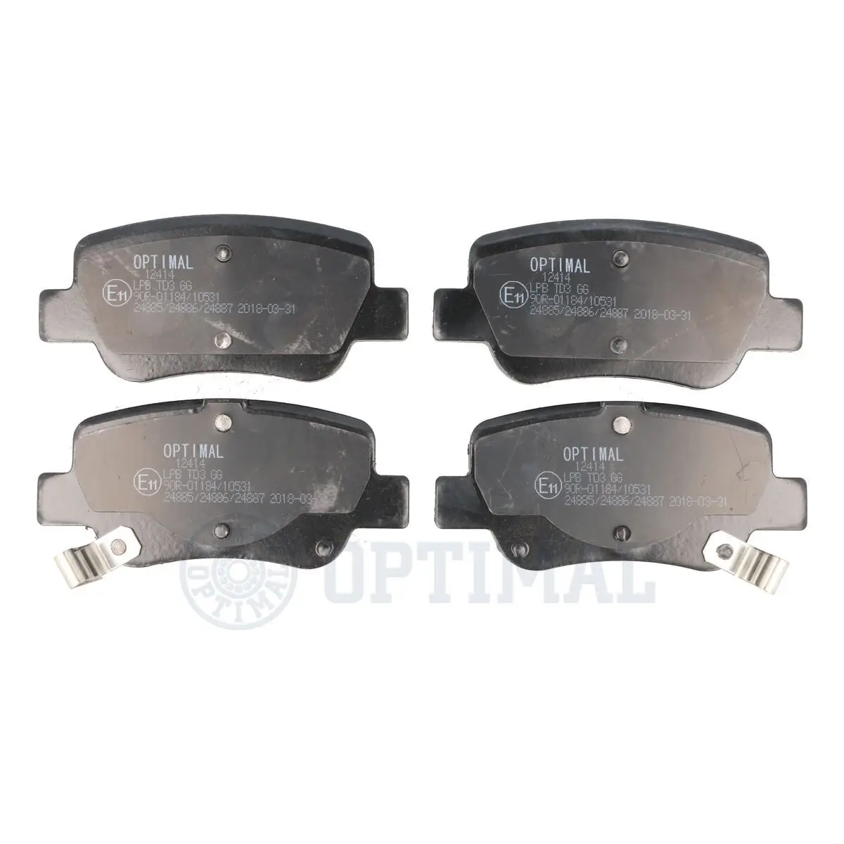 Bremsbelagsatz, Scheibenbremse Hinterachse OPTIMAL BP-12414