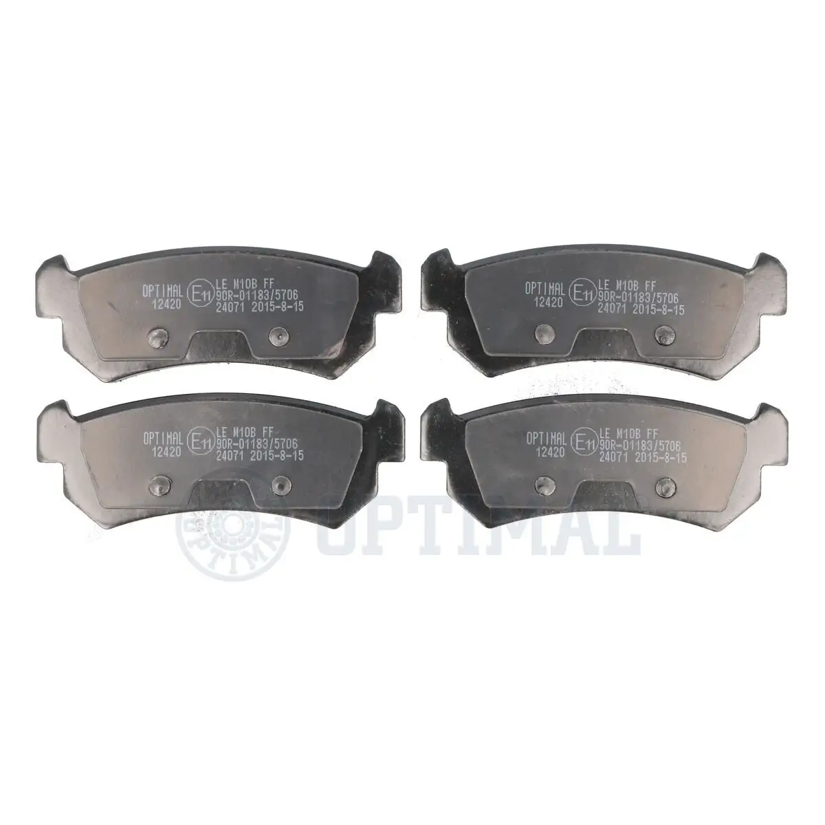 Bremsbelagsatz, Scheibenbremse Hinterachse OPTIMAL BP-12420