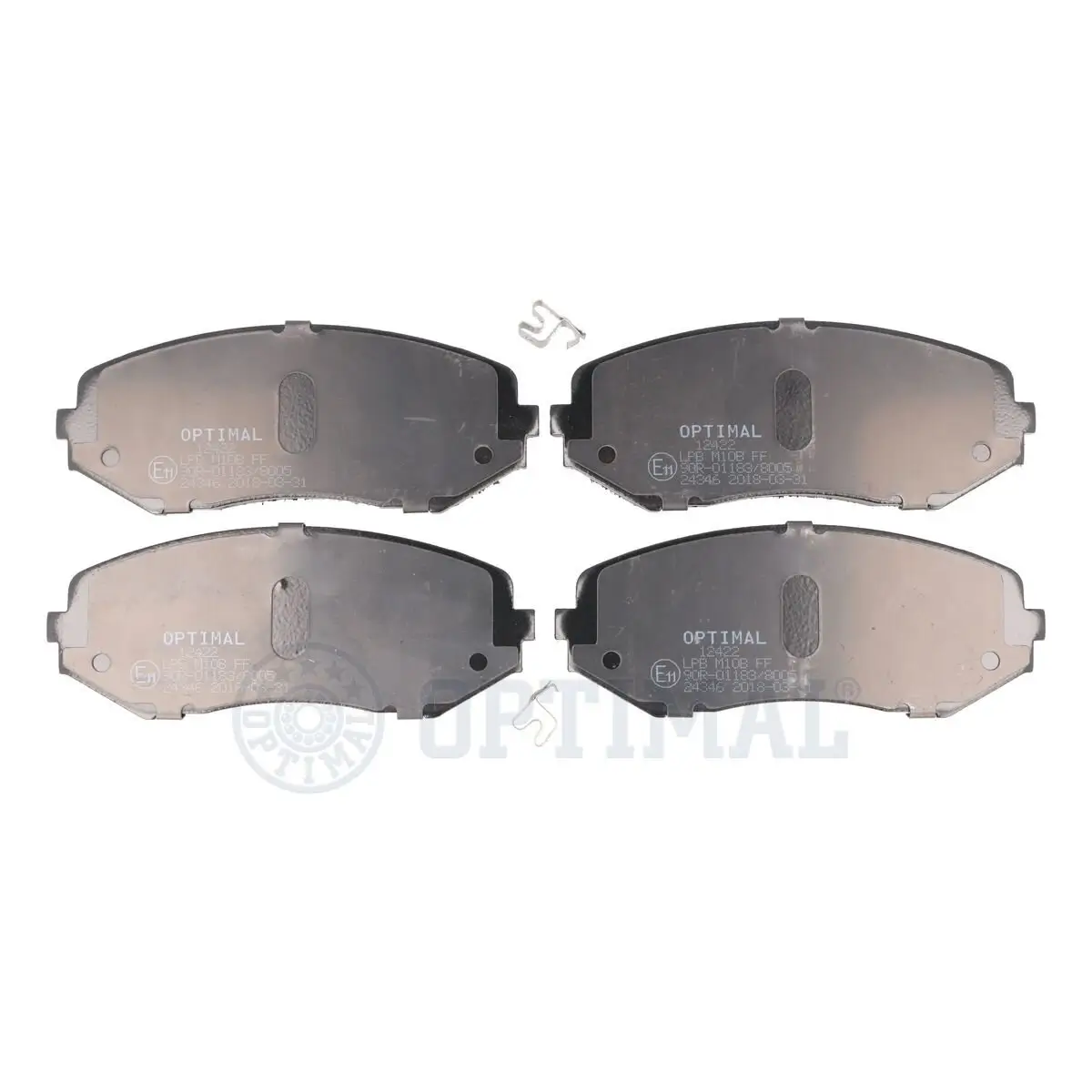 Bremsbelagsatz, Scheibenbremse Vorderachse OPTIMAL BP-12422