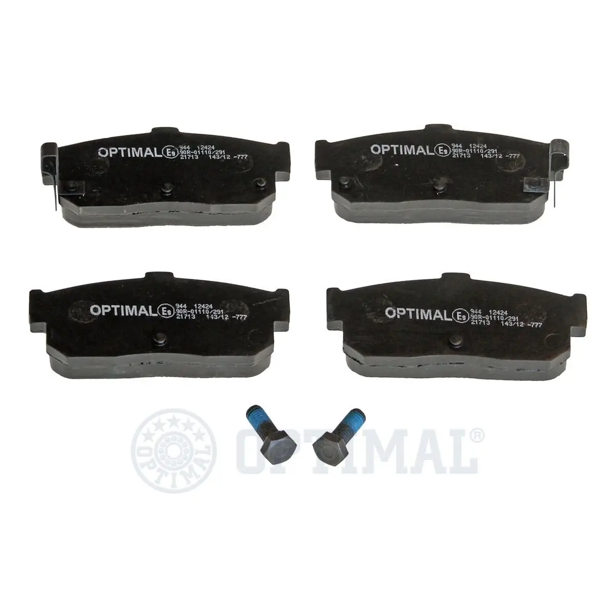 Bremsbelagsatz, Scheibenbremse Hinterachse OPTIMAL BP-12424