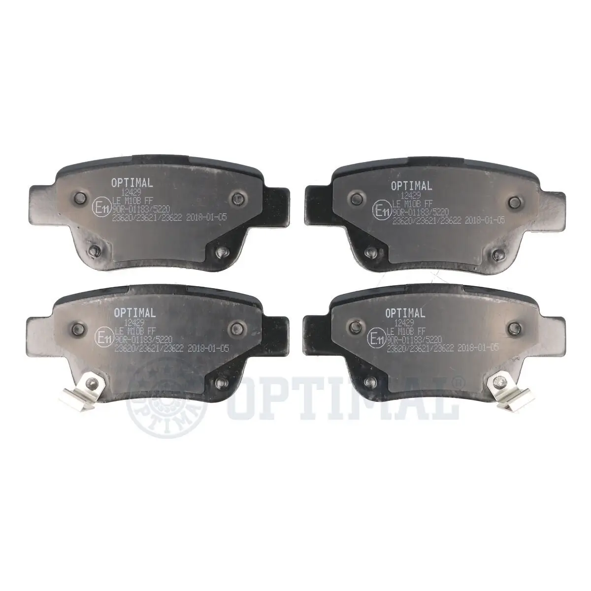 Bremsbelagsatz, Scheibenbremse Hinterachse OPTIMAL BP-12429