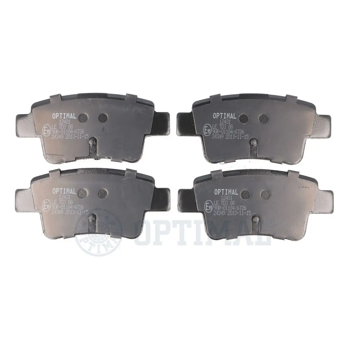 Bremsbelagsatz, Scheibenbremse Hinterachse OPTIMAL BP-12431