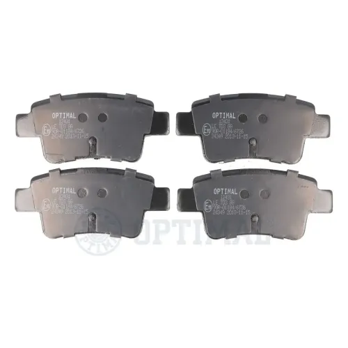 Bremsbelagsatz, Scheibenbremse Hinterachse OPTIMAL BP-12431 Bild Bremsbelagsatz, Scheibenbremse Hinterachse OPTIMAL BP-12431