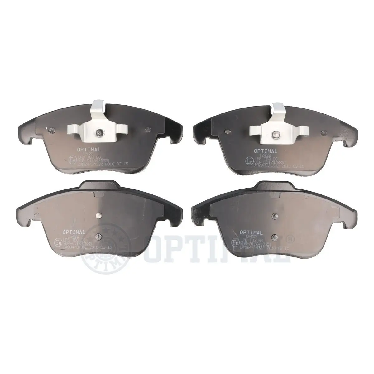 Bremsbelagsatz, Scheibenbremse Vorderachse OPTIMAL BP-12432
