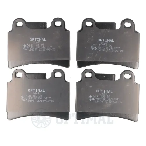 Bremsbelagsatz, Scheibenbremse Hinterachse OPTIMAL BP-12441 Bild Bremsbelagsatz, Scheibenbremse Hinterachse OPTIMAL BP-12441