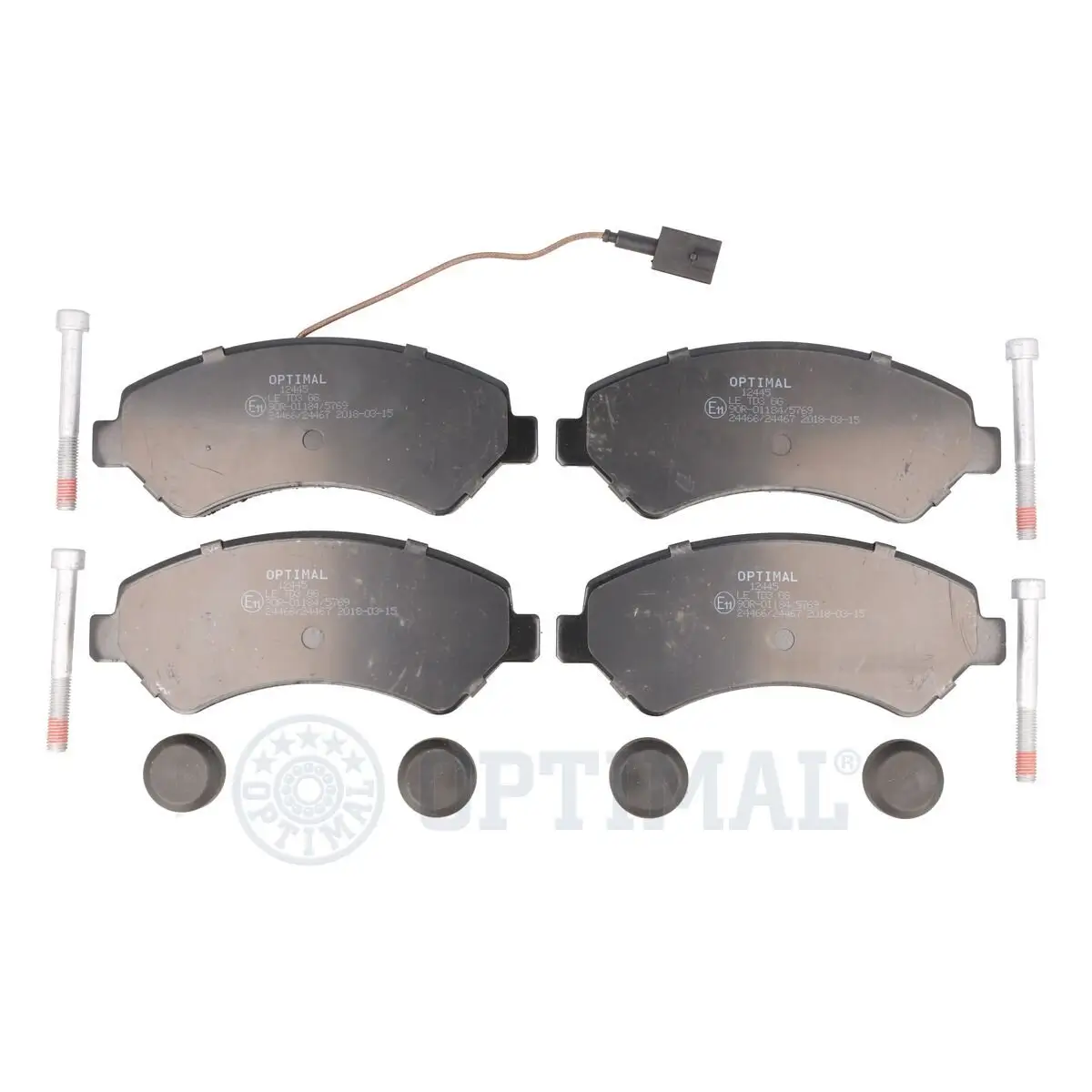 Bremsbelagsatz, Scheibenbremse Vorderachse OPTIMAL BP-12445