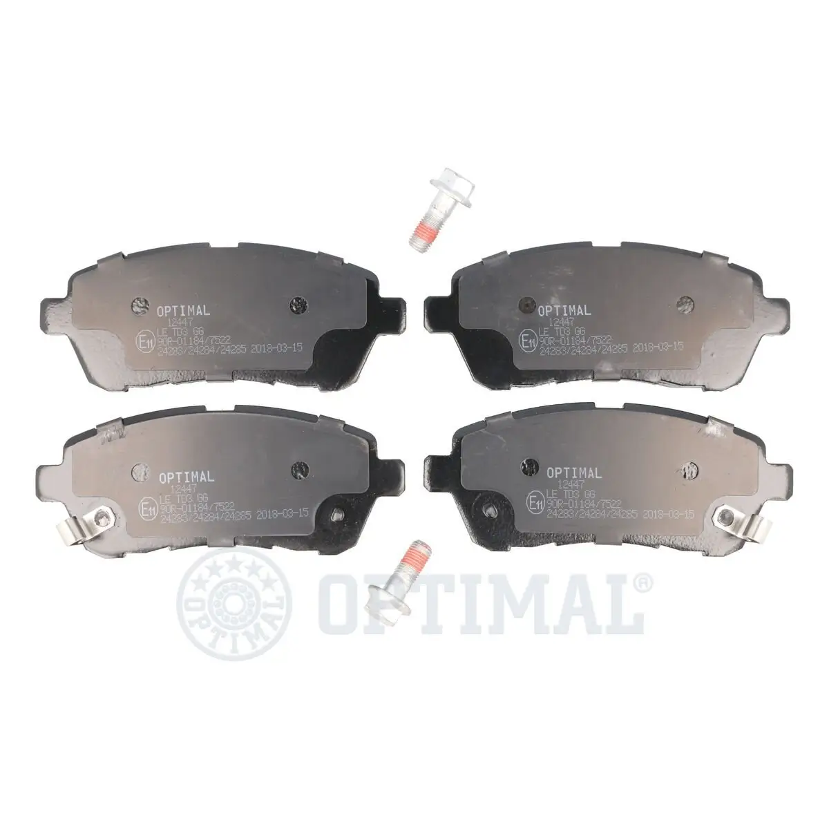 Bremsbelagsatz, Scheibenbremse Vorderachse OPTIMAL BP-12447