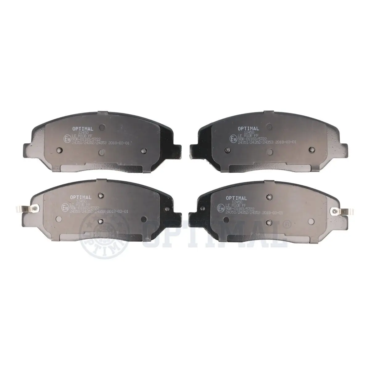 Bremsbelagsatz, Scheibenbremse Vorderachse OPTIMAL BP-12450