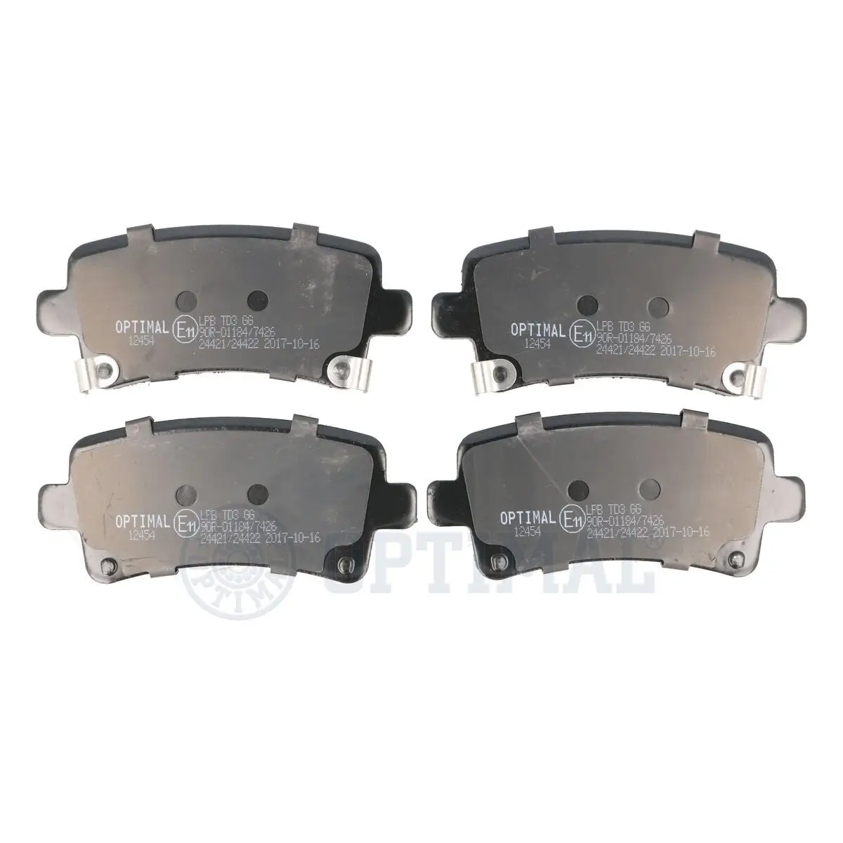Bremsbelagsatz, Scheibenbremse Hinterachse OPTIMAL BP-12454