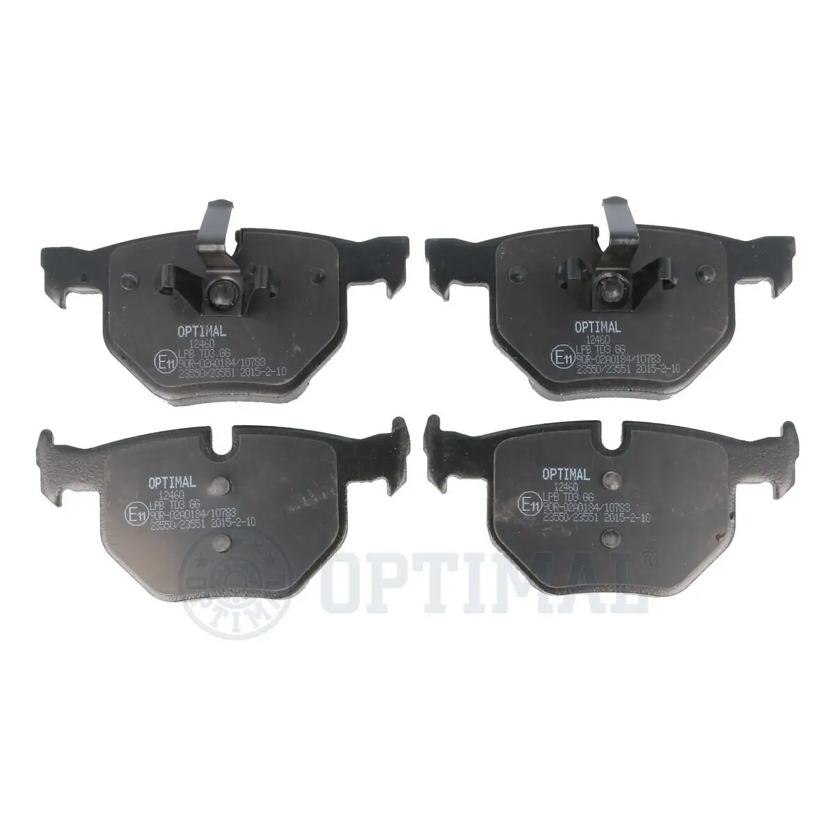 Bremsbelagsatz, Scheibenbremse Hinterachse OPTIMAL BP-12460