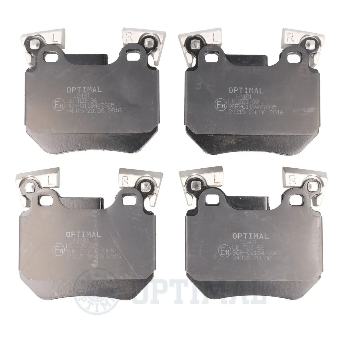 Bremsbelagsatz, Scheibenbremse Hinterachse OPTIMAL BP-12481