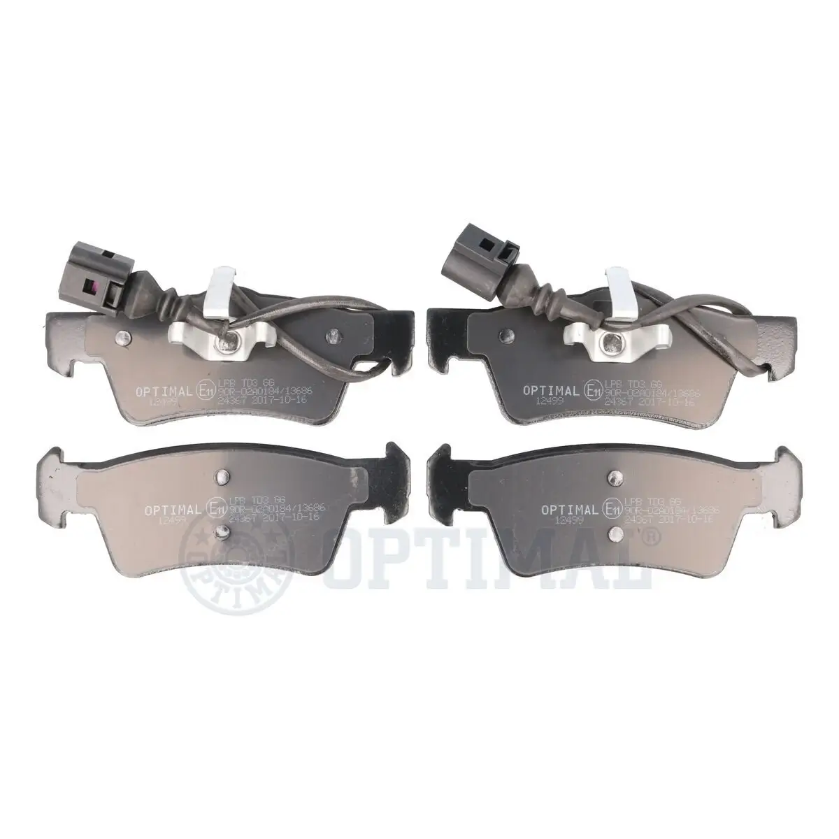 Bremsbelagsatz, Scheibenbremse Hinterachse OPTIMAL BP-12499