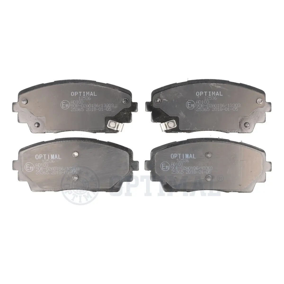 Bremsbelagsatz, Scheibenbremse Vorderachse OPTIMAL BP-12536