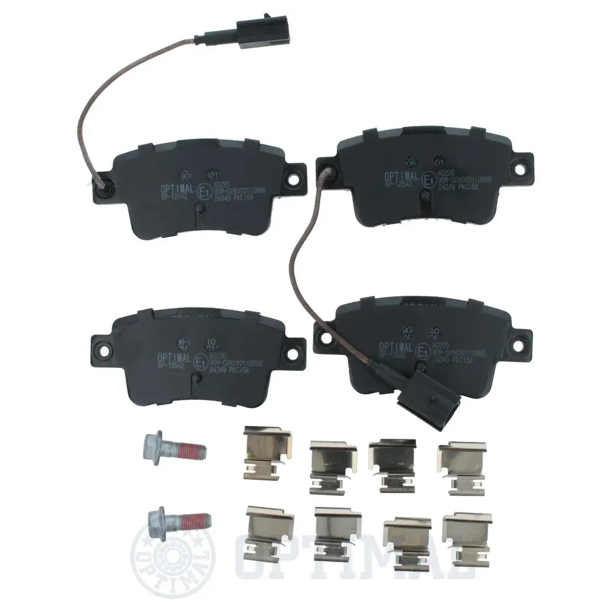 Bremsbelagsatz, Scheibenbremse Hinterachse OPTIMAL BP-12542