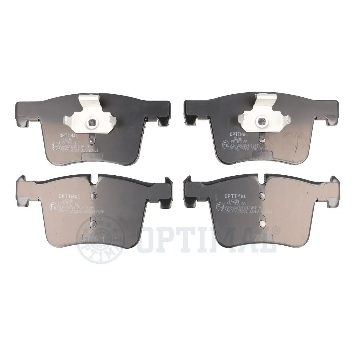 Bremsbelagsatz, Scheibenbremse Vorderachse OPTIMAL BP-12546