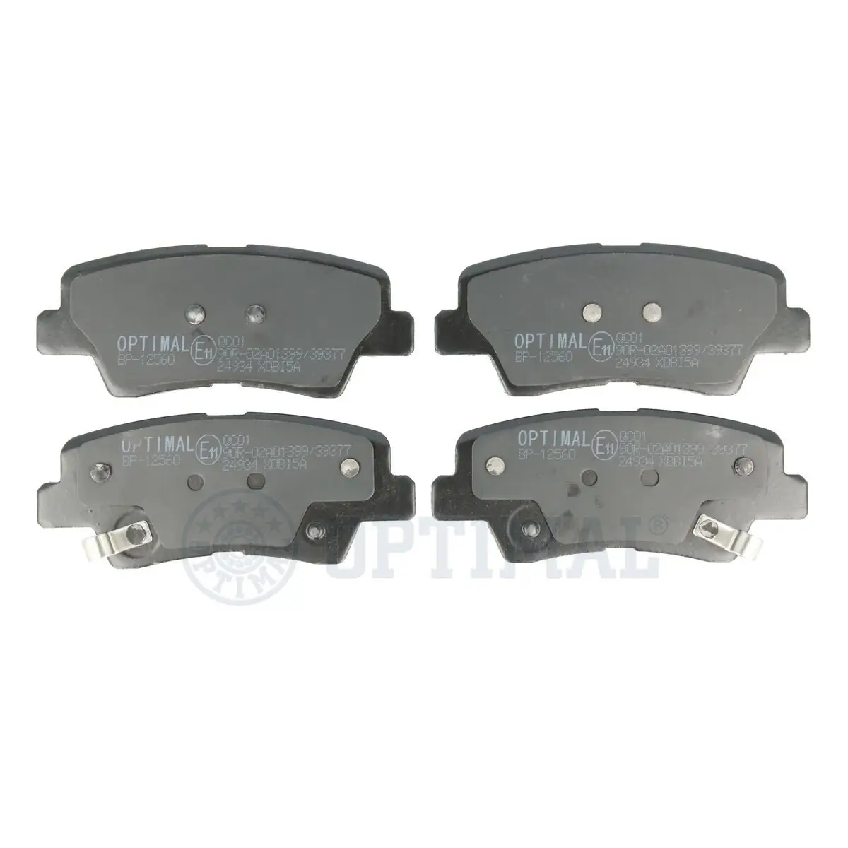 Bremsbelagsatz, Scheibenbremse Hinterachse OPTIMAL BP-12560