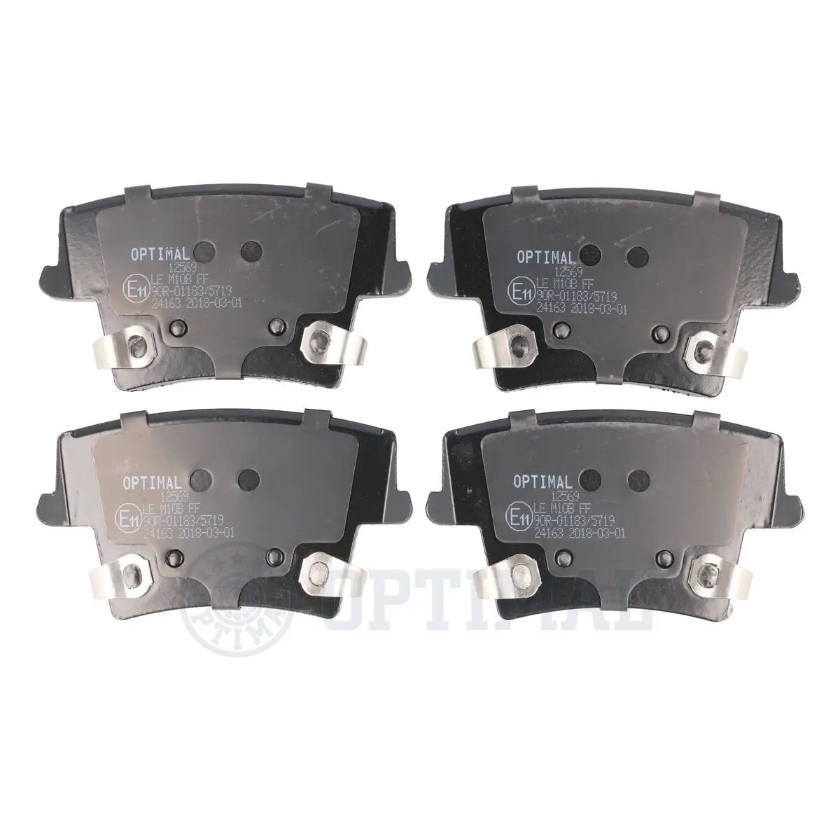 Bremsbelagsatz, Scheibenbremse Hinterachse OPTIMAL BP-12569