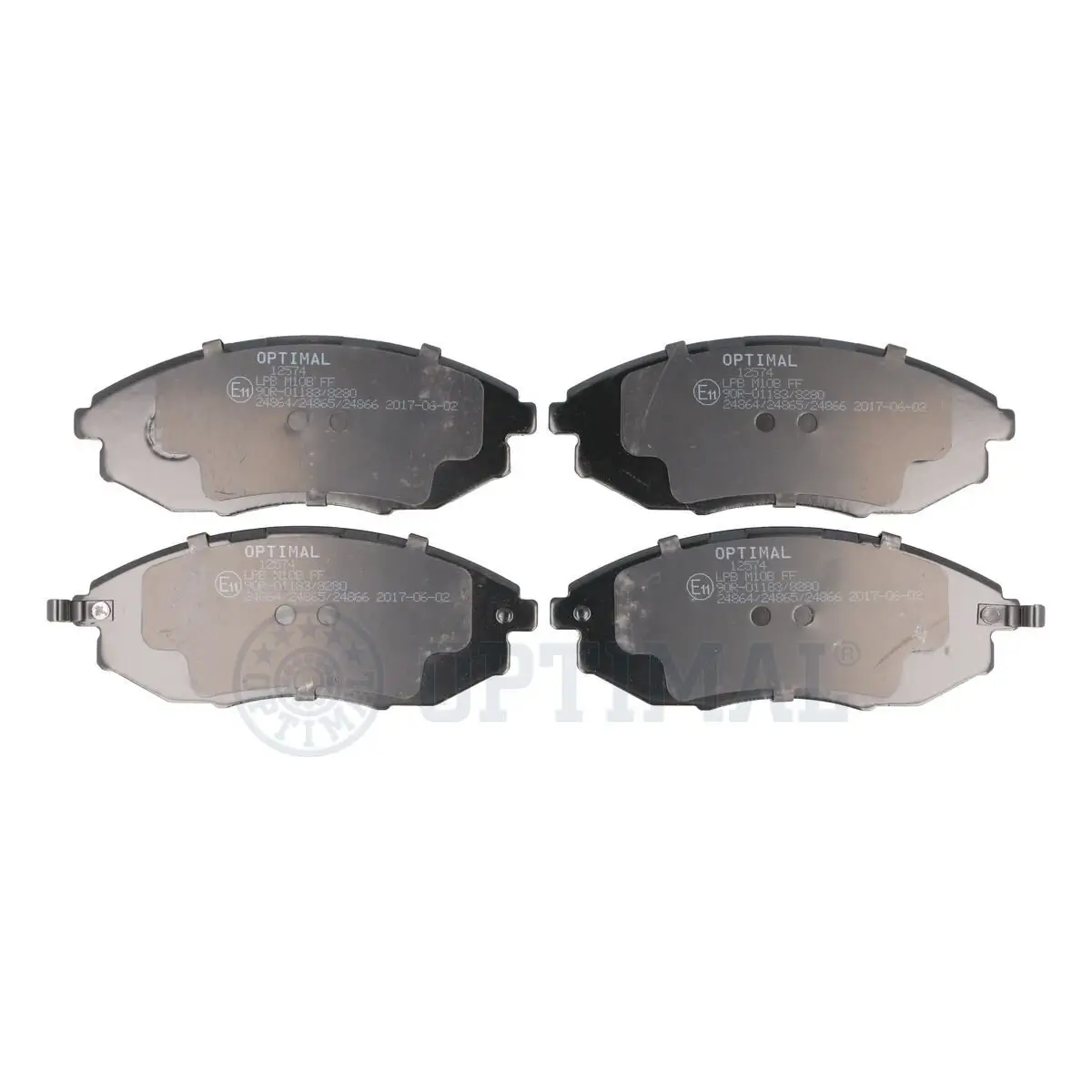 Bremsbelagsatz, Scheibenbremse Vorderachse OPTIMAL BP-12574