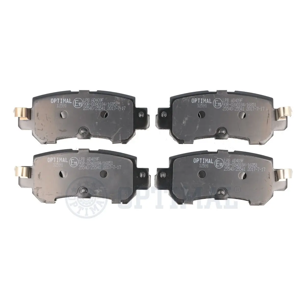 Bremsbelagsatz, Scheibenbremse Hinterachse OPTIMAL BP-12591