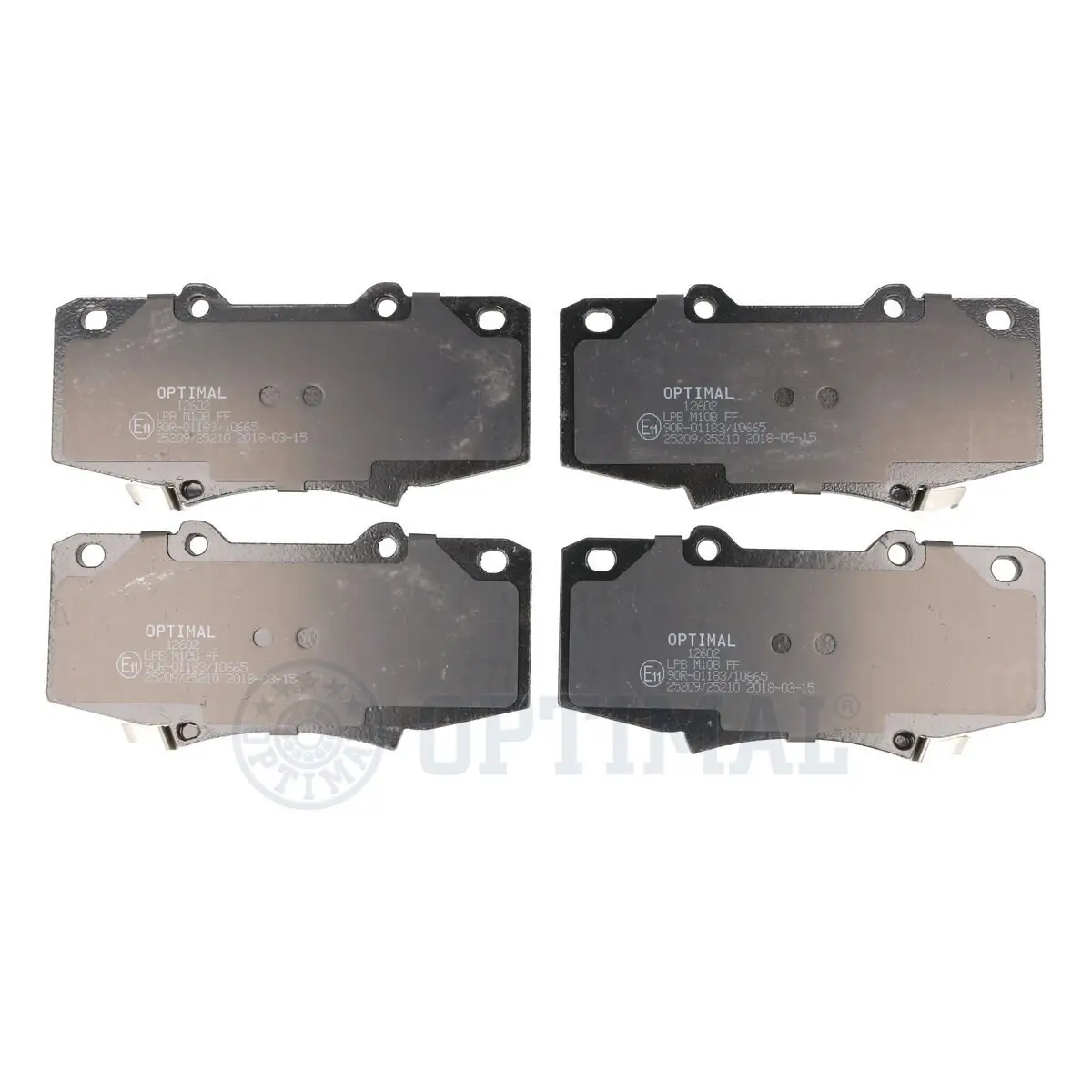 Bremsbelagsatz, Scheibenbremse Vorderachse OPTIMAL BP-12602