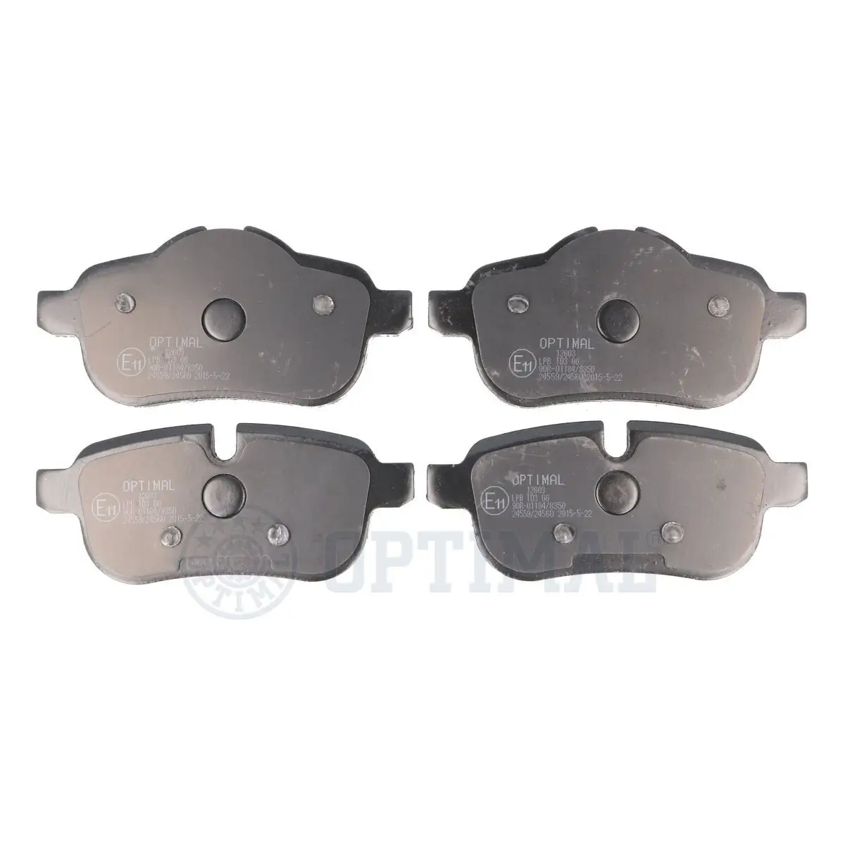 Bremsbelagsatz, Scheibenbremse Hinterachse OPTIMAL BP-12603