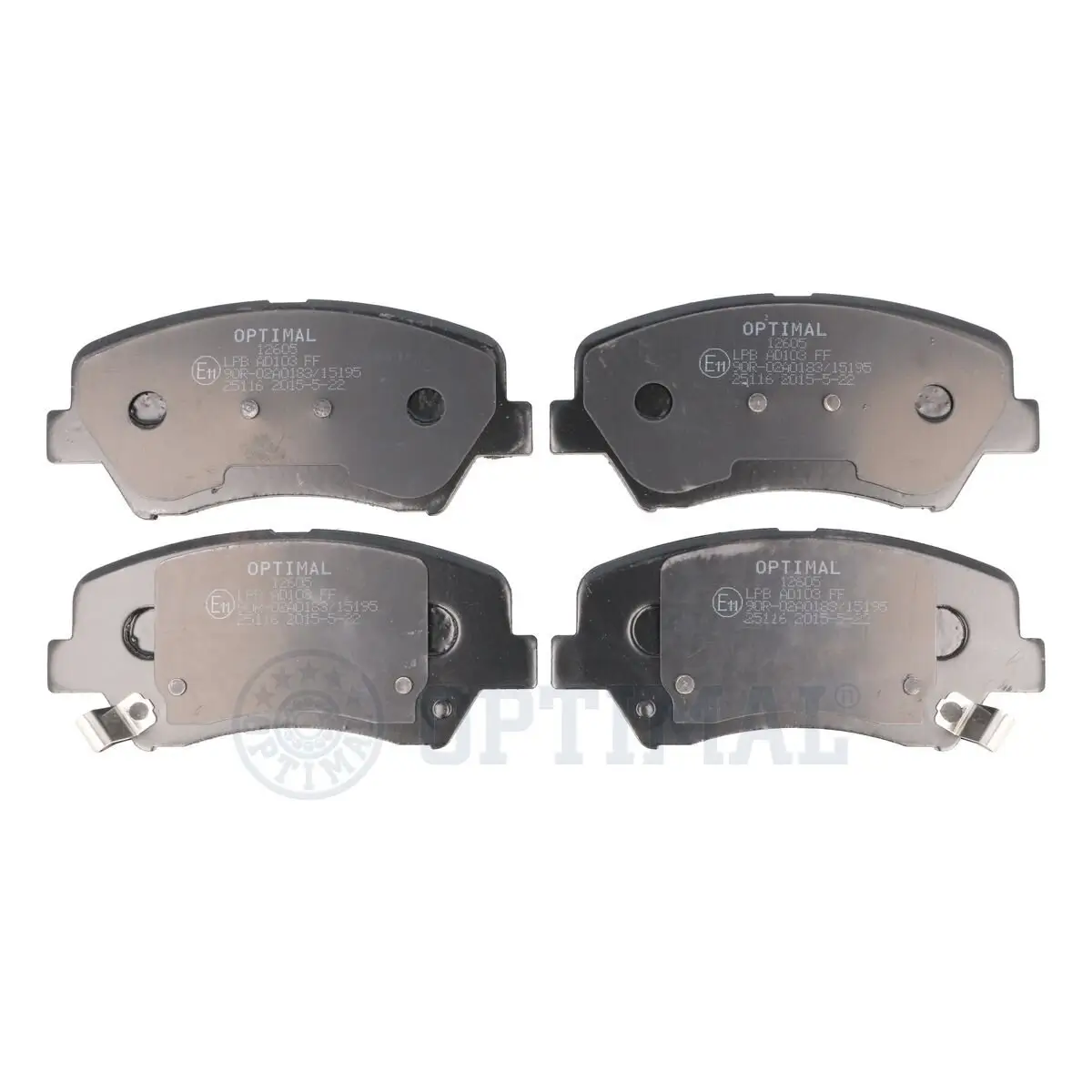 Bremsbelagsatz, Scheibenbremse Vorderachse OPTIMAL BP-12605